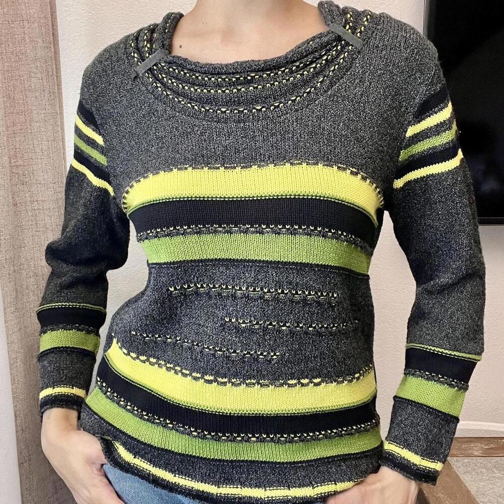 Skovhuus Textured Stripe Knit Sweater – Size Medium